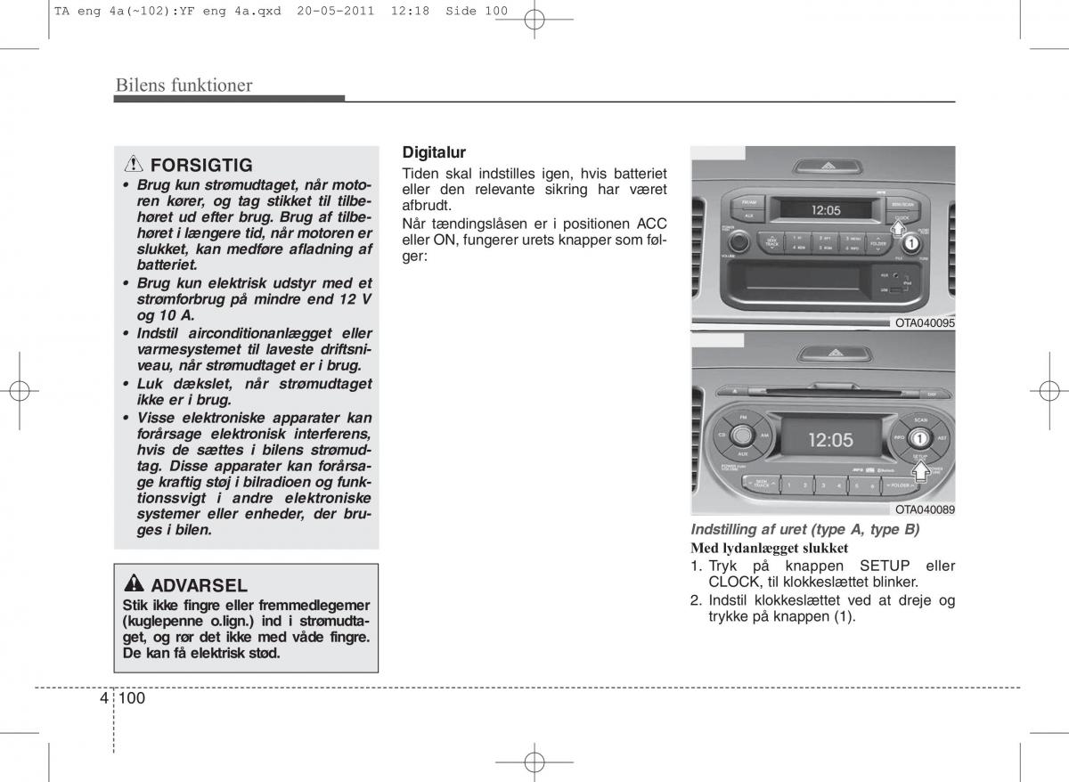 KIA Picanto II 2 Bilens instruktionsbog / page 176