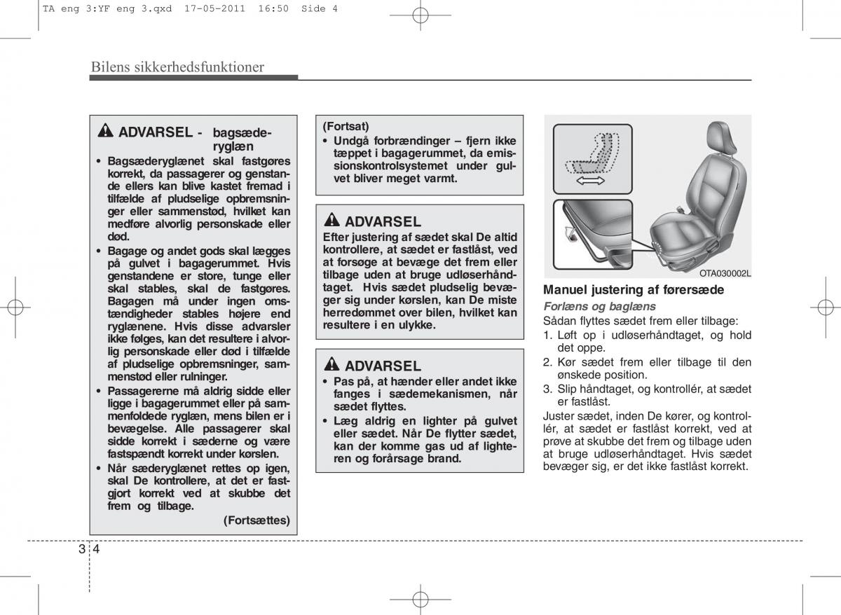 KIA Picanto II 2 Bilens instruktionsbog / page 18