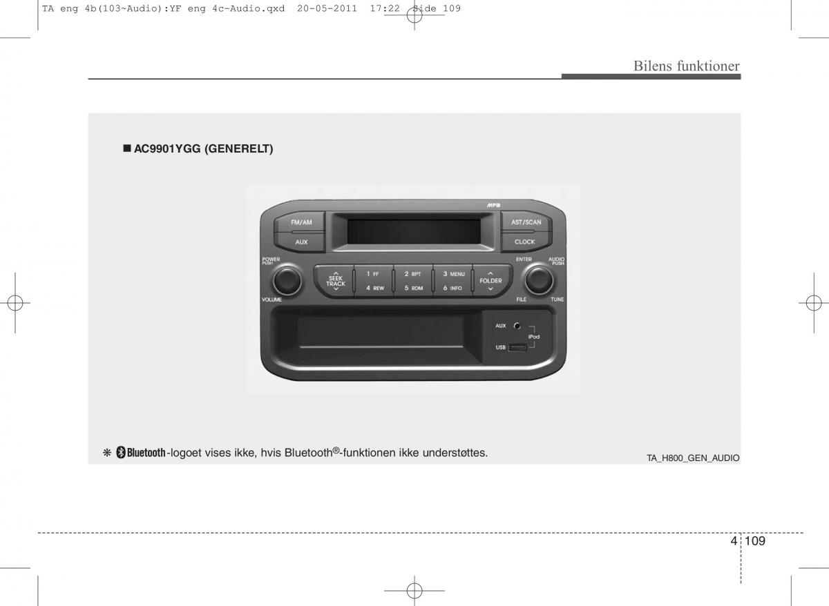 KIA Picanto II 2 Bilens instruktionsbog / page 185