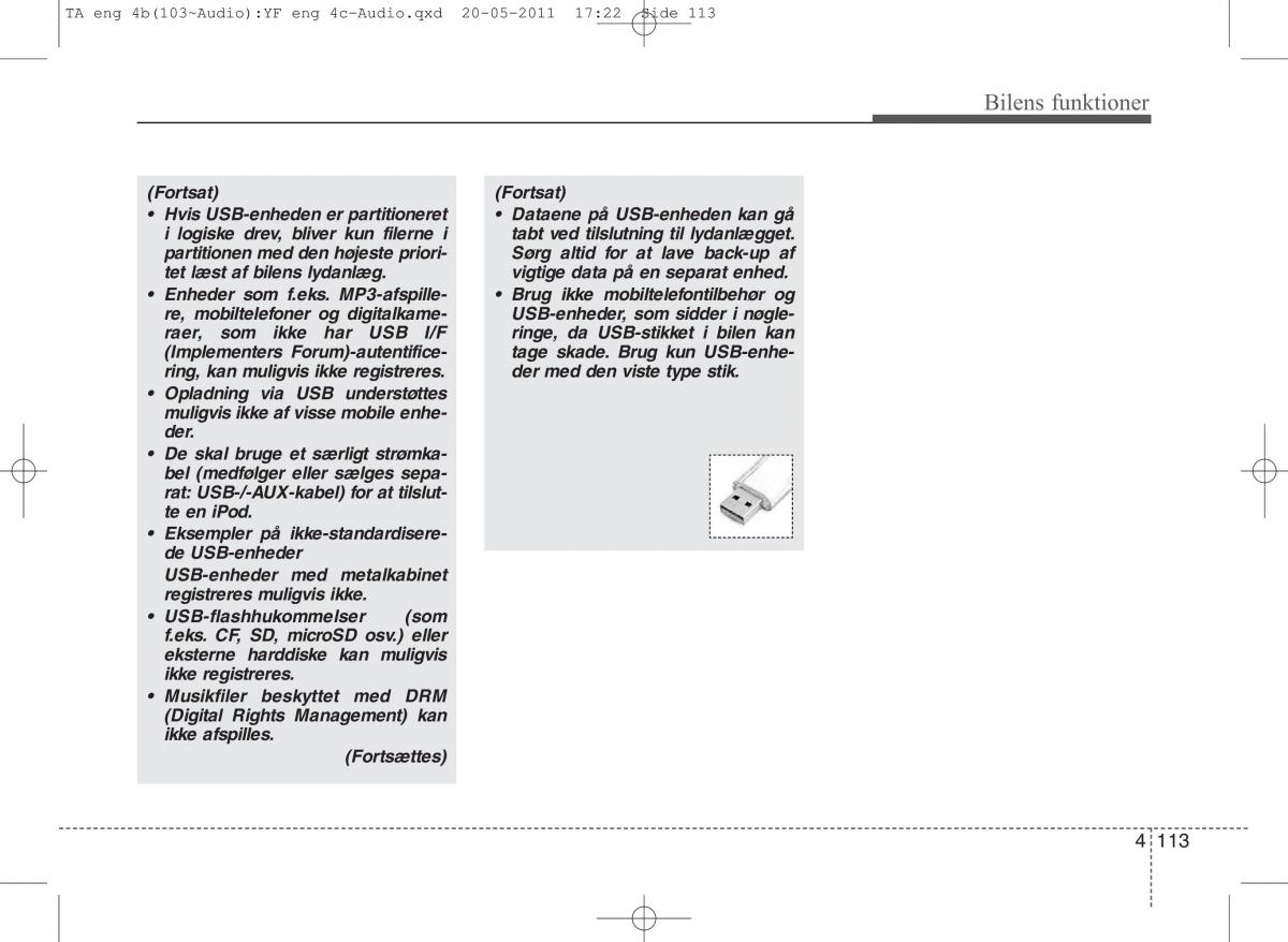 KIA Picanto II 2 Bilens instruktionsbog / page 189