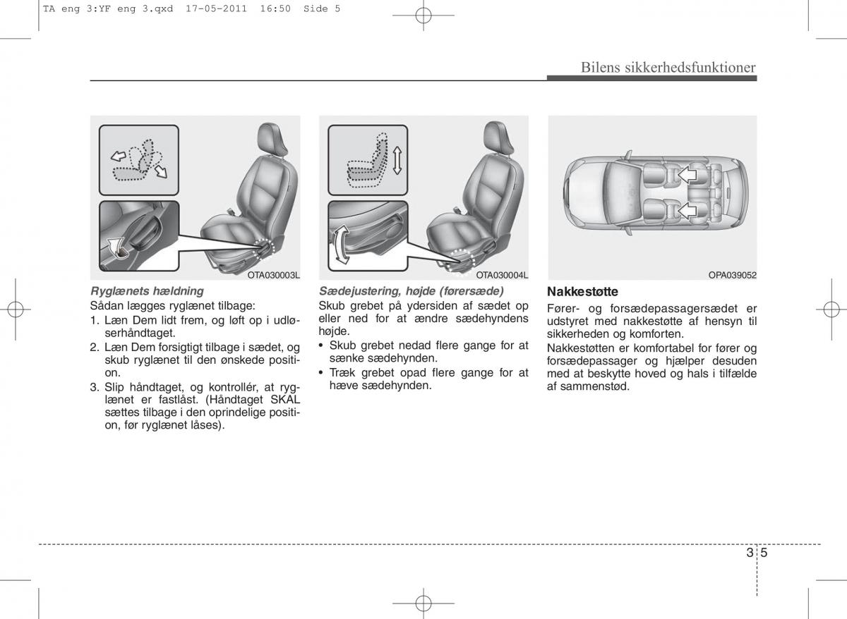 KIA Picanto II 2 Bilens instruktionsbog / page 19