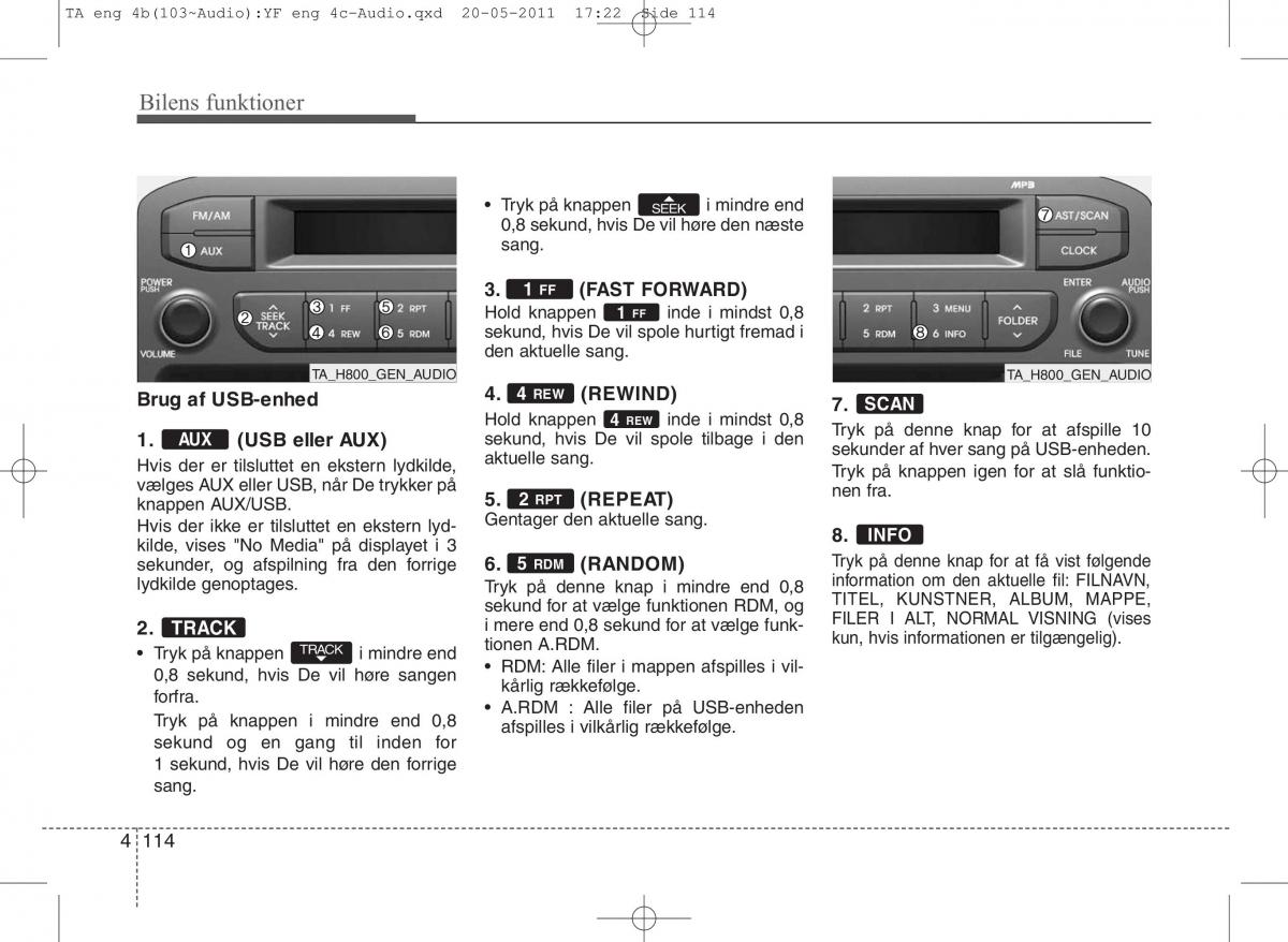 KIA Picanto II 2 Bilens instruktionsbog / page 190