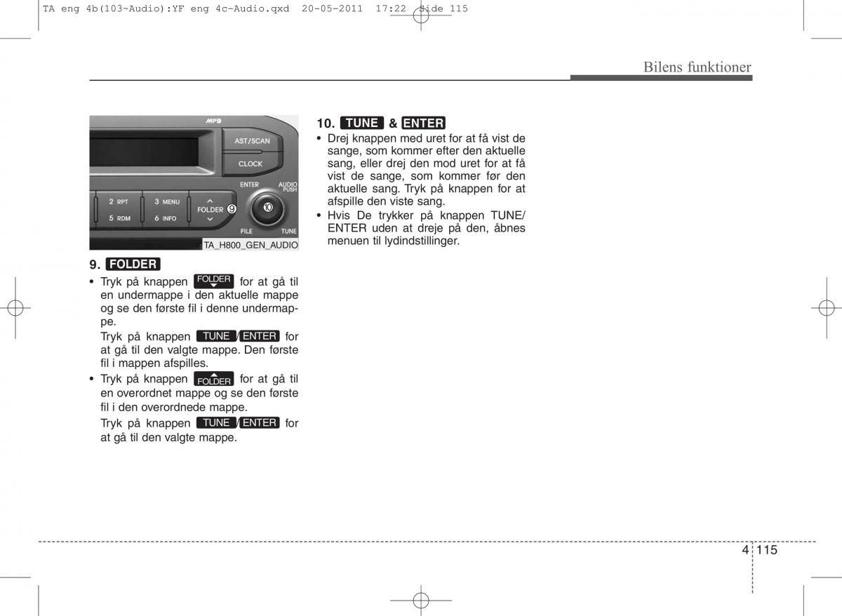 KIA Picanto II 2 Bilens instruktionsbog / page 191