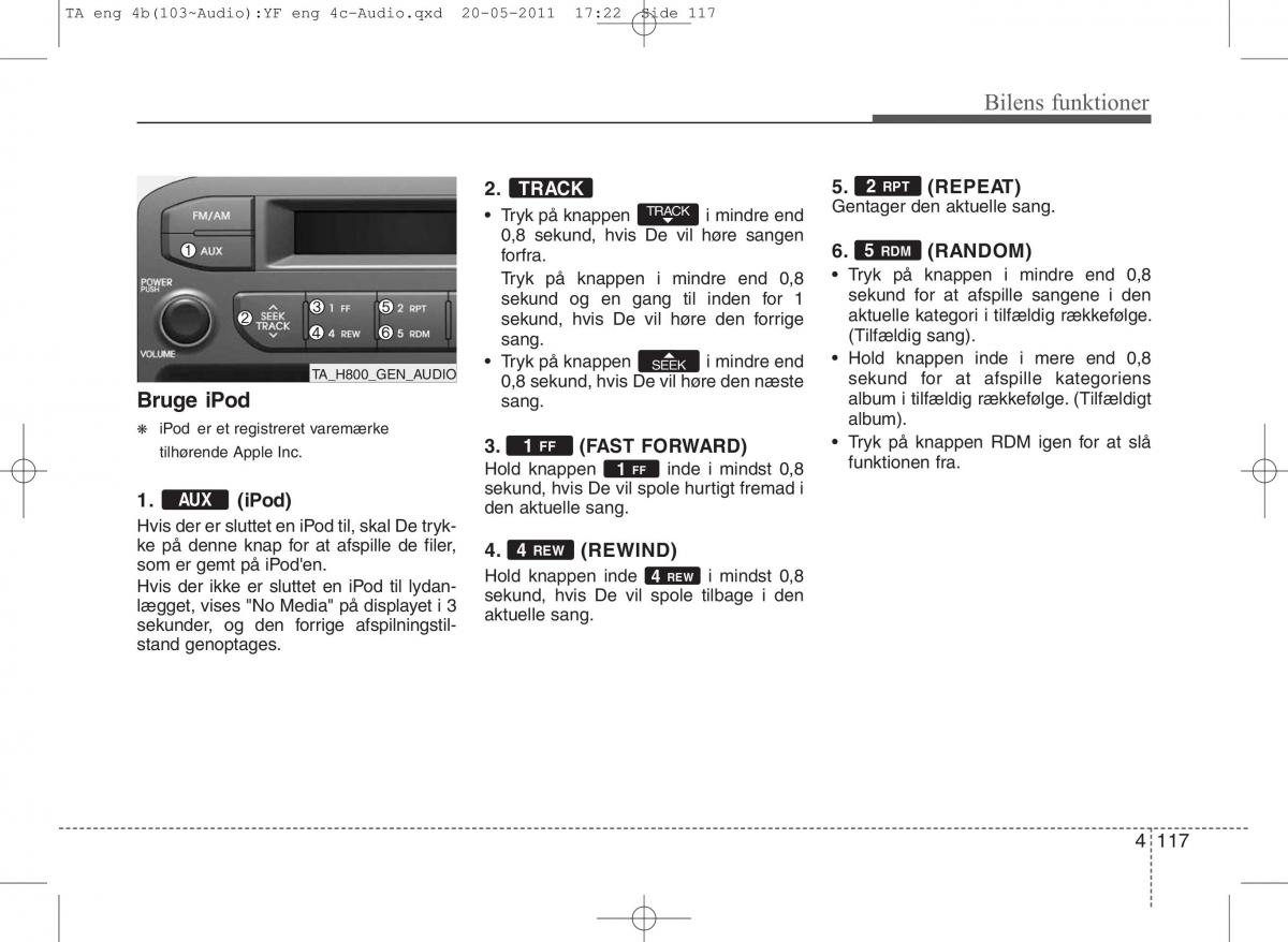 KIA Picanto II 2 Bilens instruktionsbog / page 193