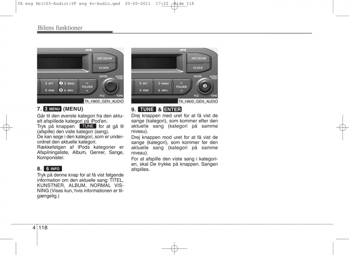 KIA Picanto II 2 Bilens instruktionsbog / page 194