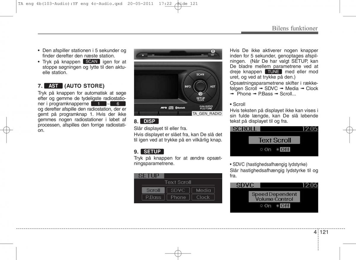 KIA Picanto II 2 Bilens instruktionsbog / page 197