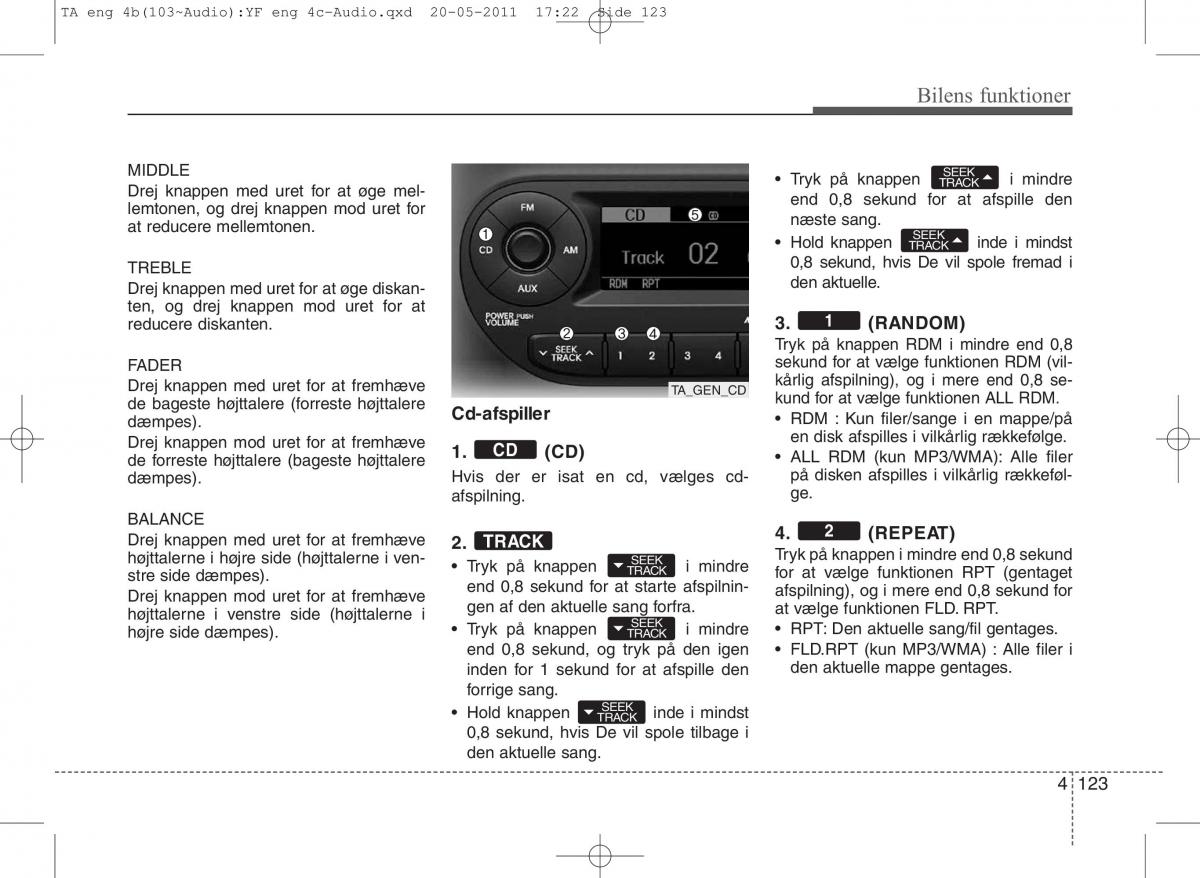 KIA Picanto II 2 Bilens instruktionsbog / page 199