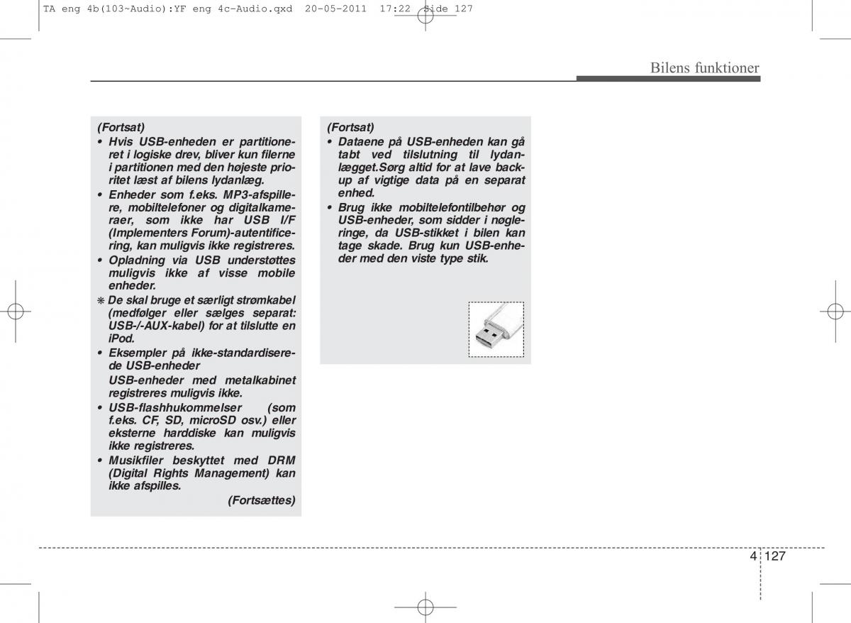 KIA Picanto II 2 Bilens instruktionsbog / page 203