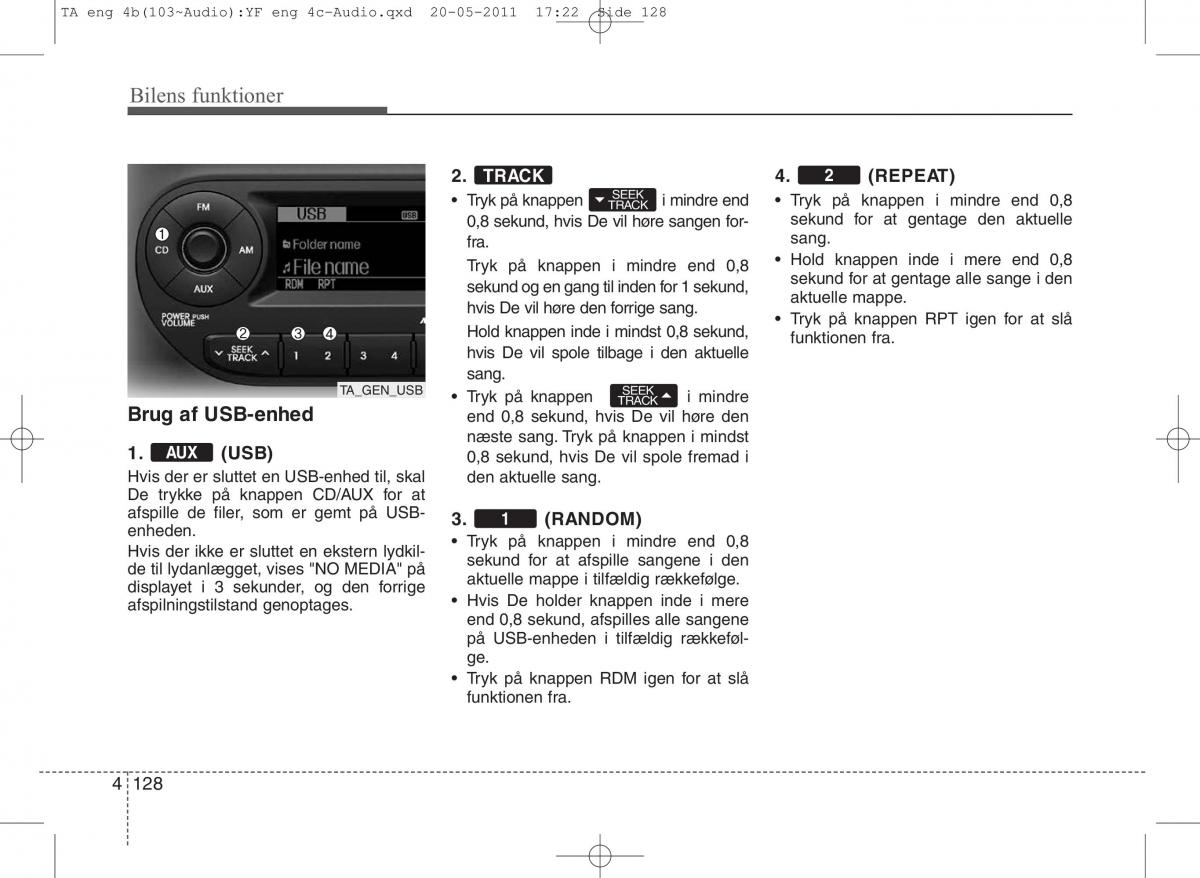 KIA Picanto II 2 Bilens instruktionsbog / page 204