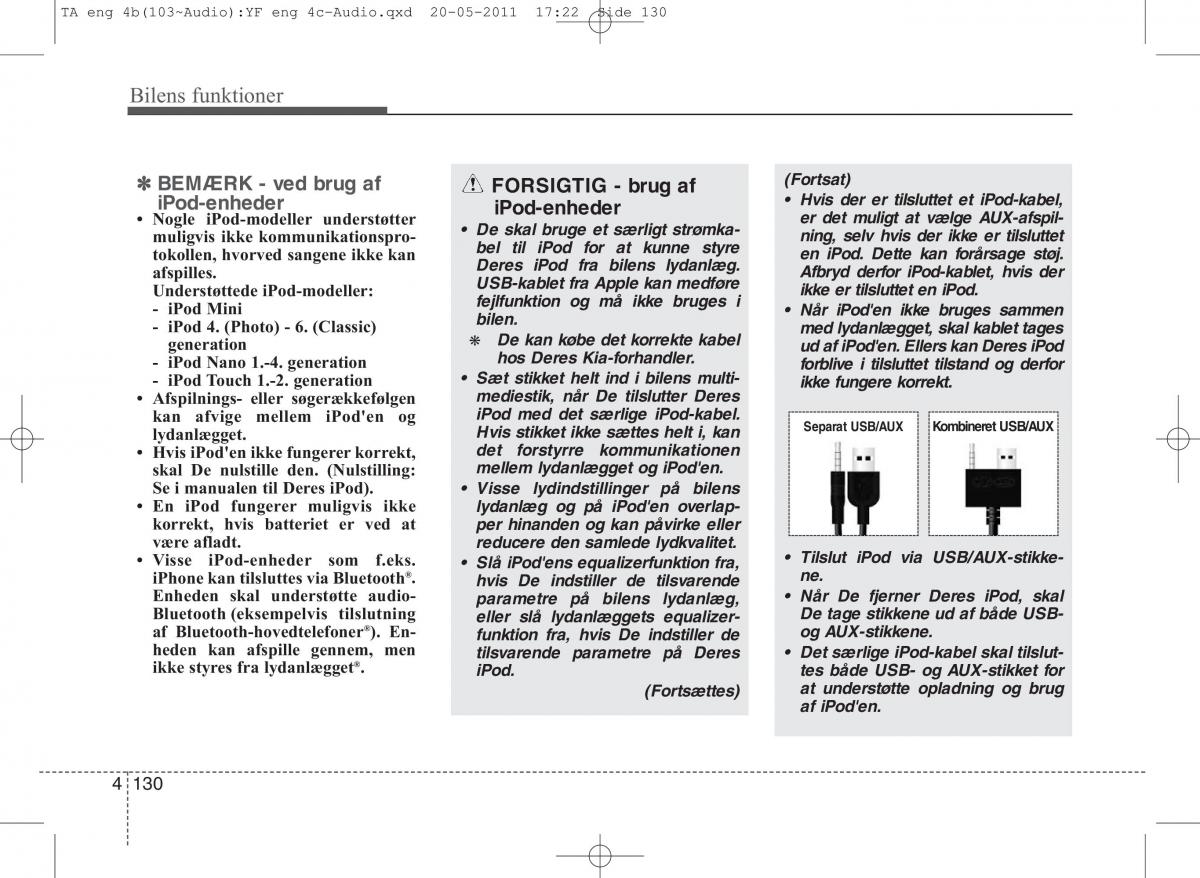 KIA Picanto II 2 Bilens instruktionsbog / page 206