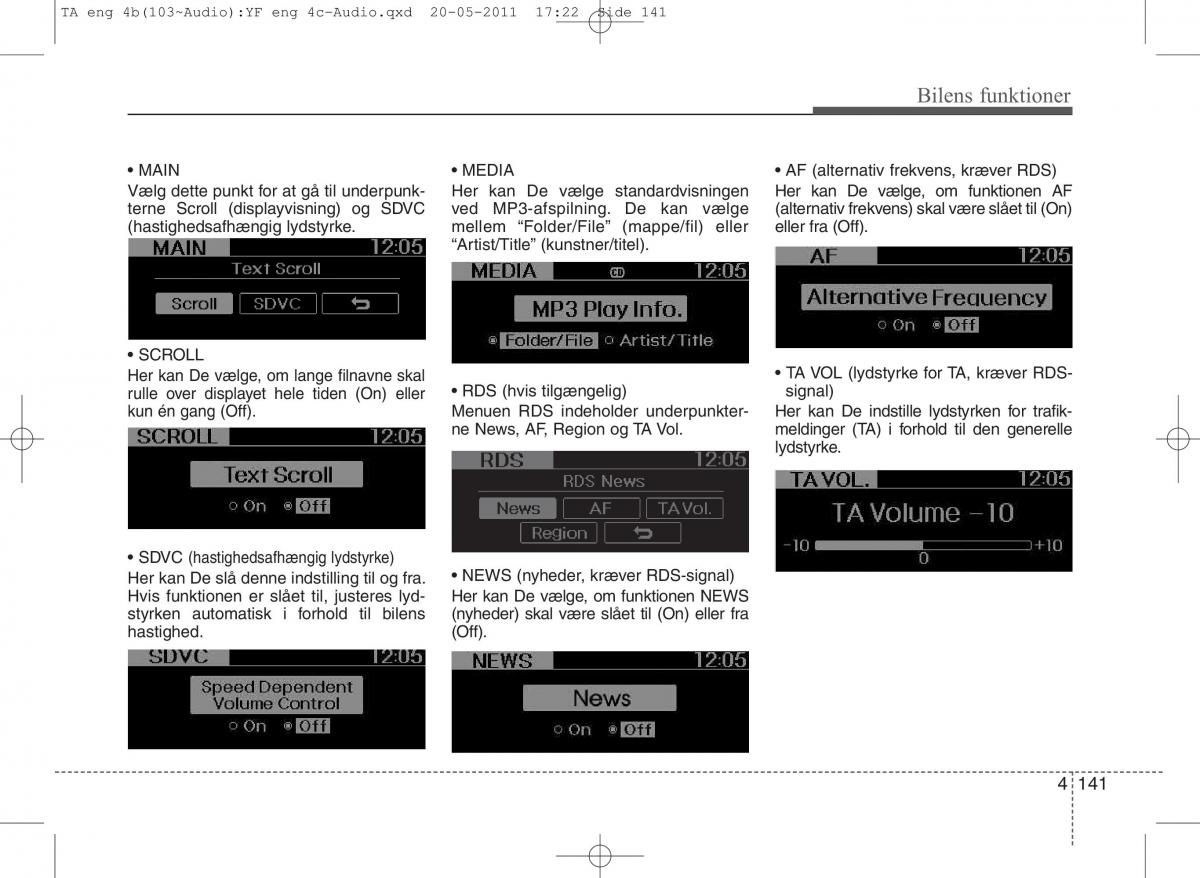 KIA Picanto II 2 Bilens instruktionsbog / page 217