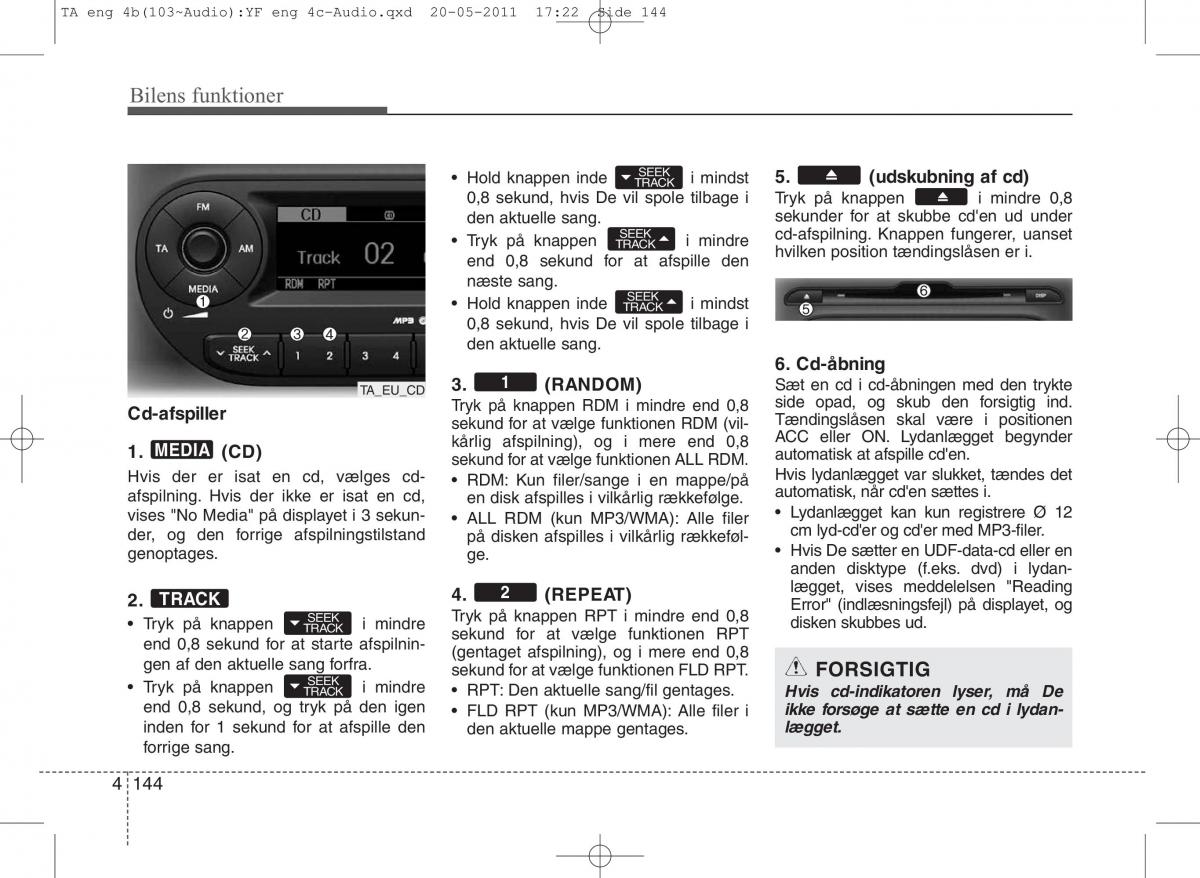 KIA Picanto II 2 Bilens instruktionsbog / page 220