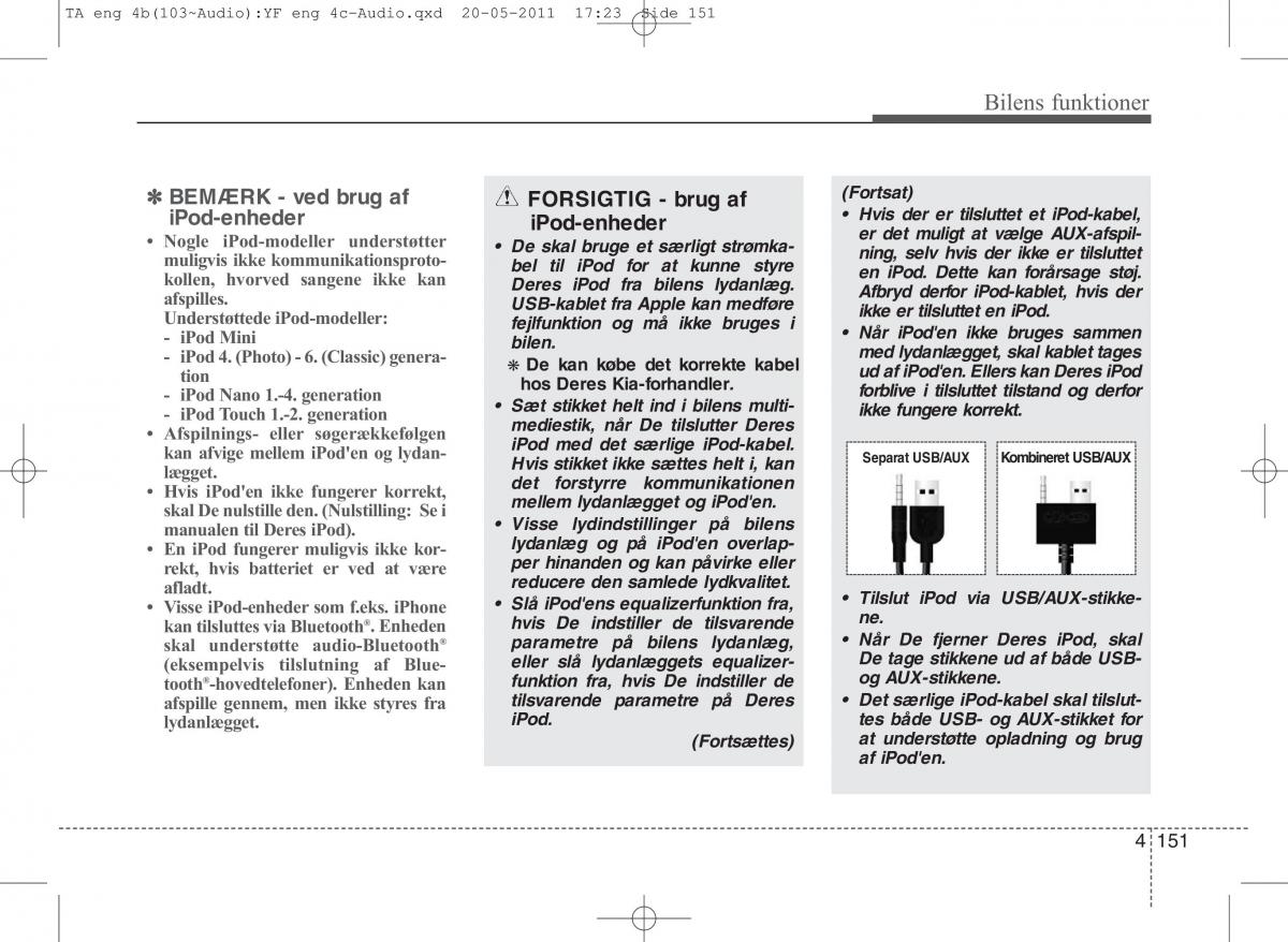 KIA Picanto II 2 Bilens instruktionsbog / page 227