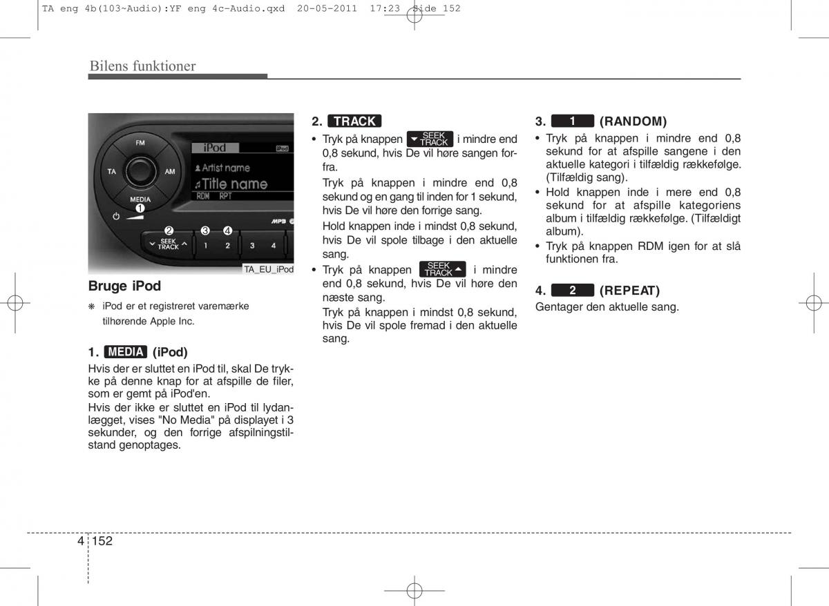 KIA Picanto II 2 Bilens instruktionsbog / page 228