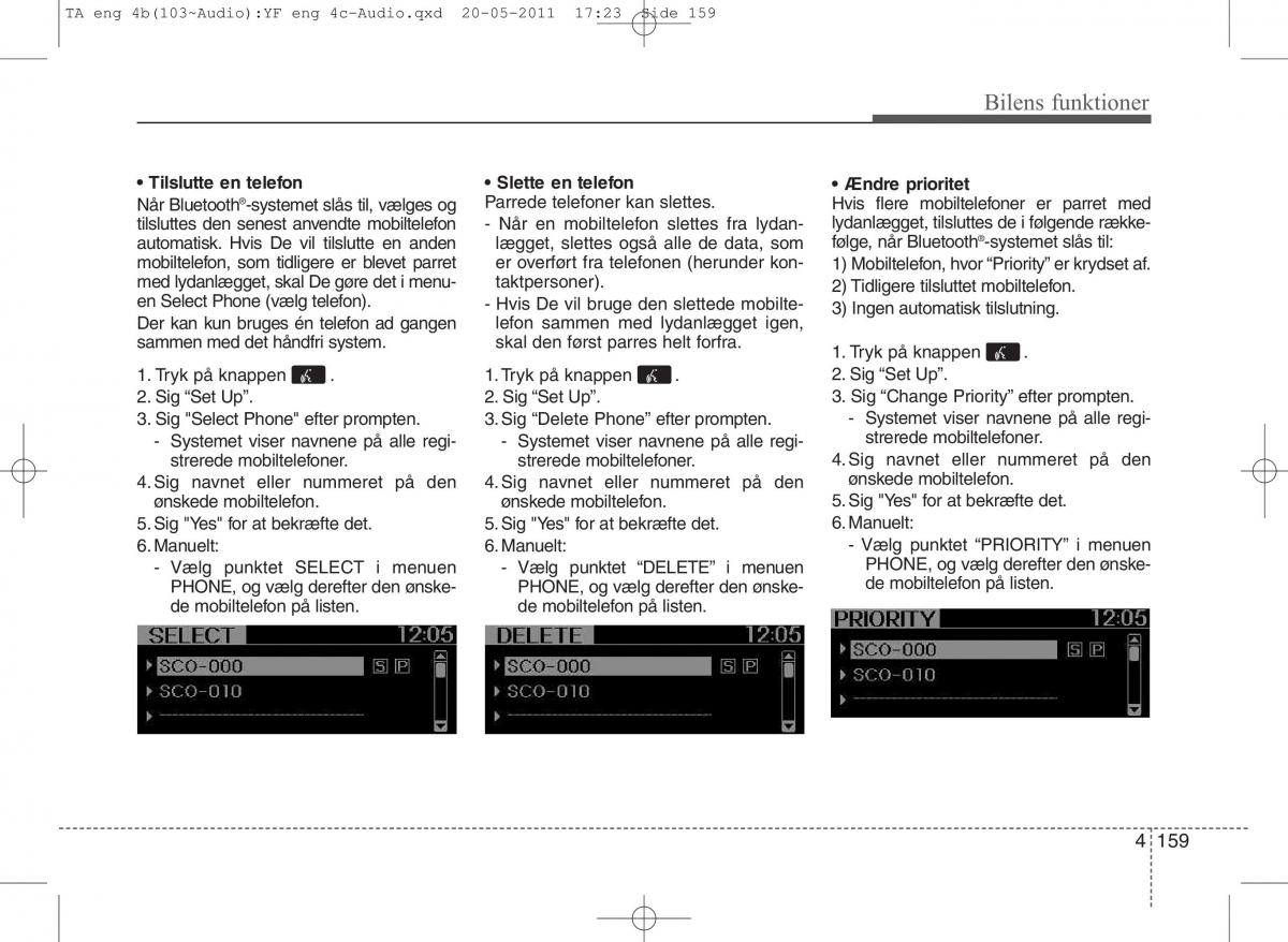 KIA Picanto II 2 Bilens instruktionsbog / page 235