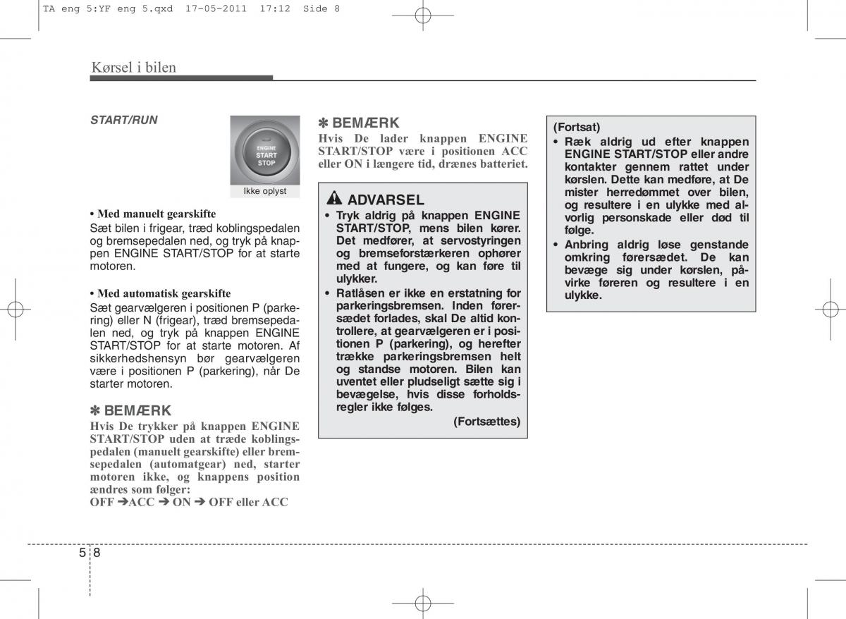 KIA Picanto II 2 Bilens instruktionsbog / page 248