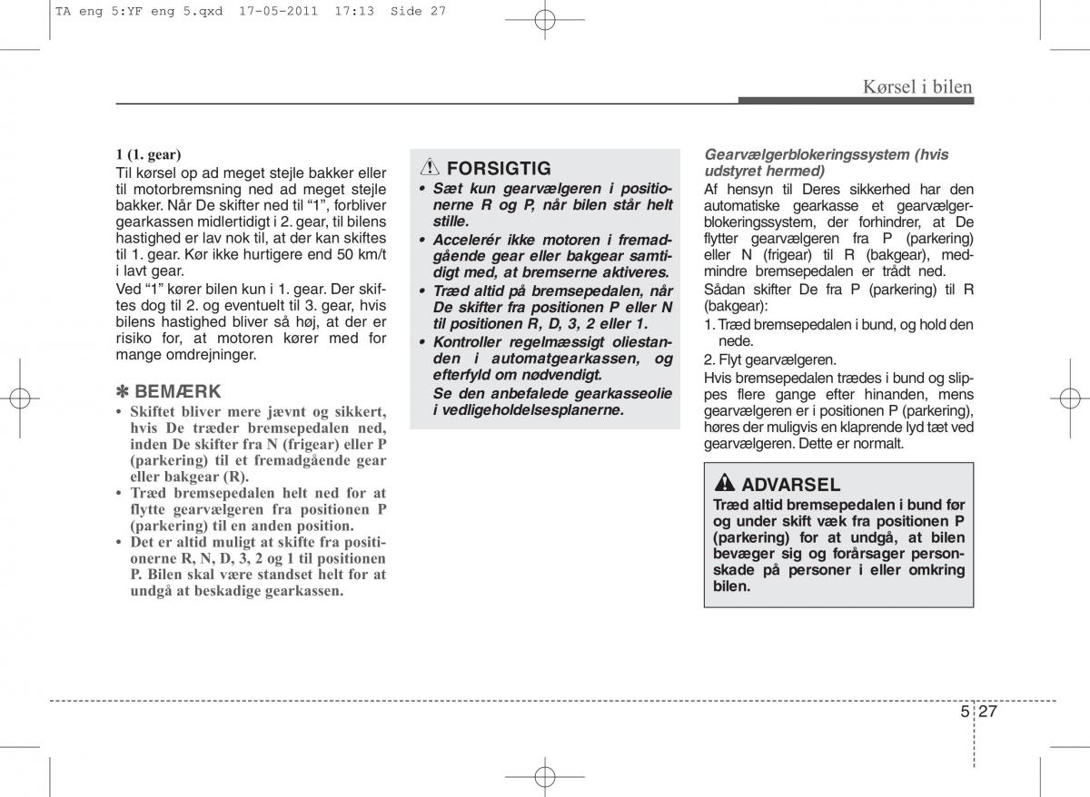 KIA Picanto II 2 Bilens instruktionsbog / page 267