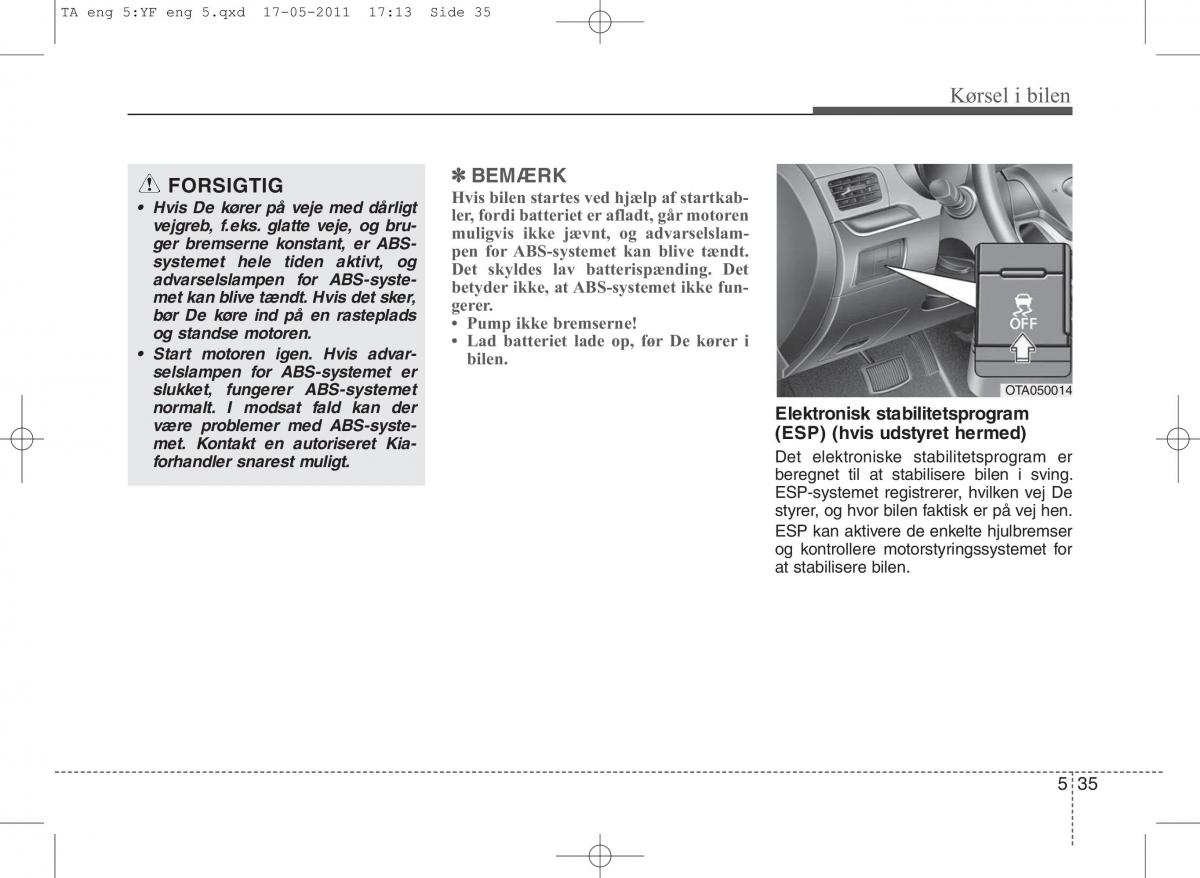 KIA Picanto II 2 Bilens instruktionsbog / page 275