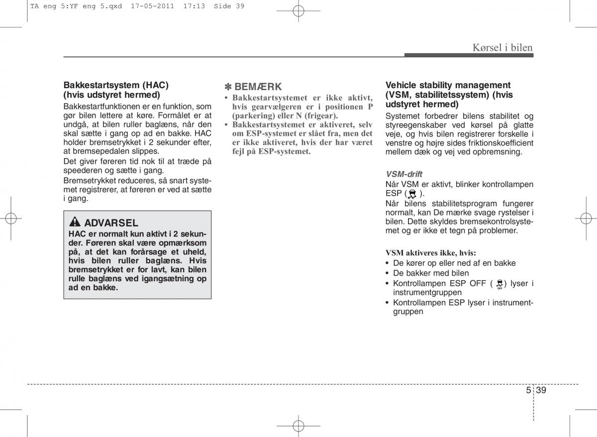 KIA Picanto II 2 Bilens instruktionsbog / page 279