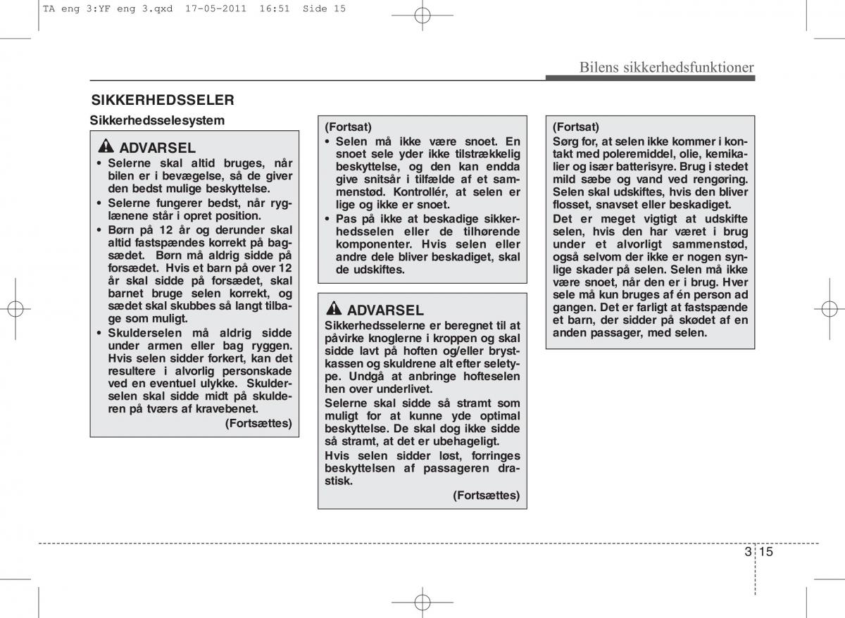 KIA Picanto II 2 Bilens instruktionsbog / page 29