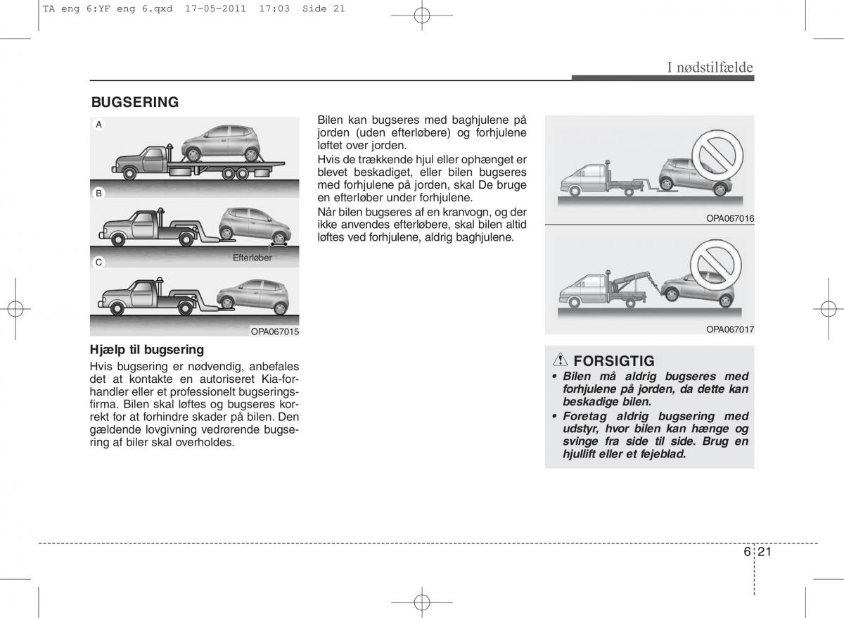 KIA Picanto II 2 Bilens instruktionsbog / page 321