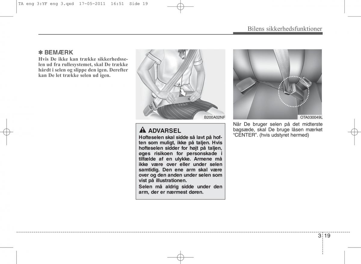 KIA Picanto II 2 Bilens instruktionsbog / page 33