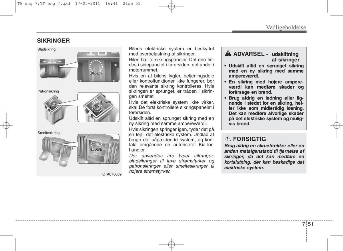 KIA Picanto II 2 Bilens instruktionsbog / page 377