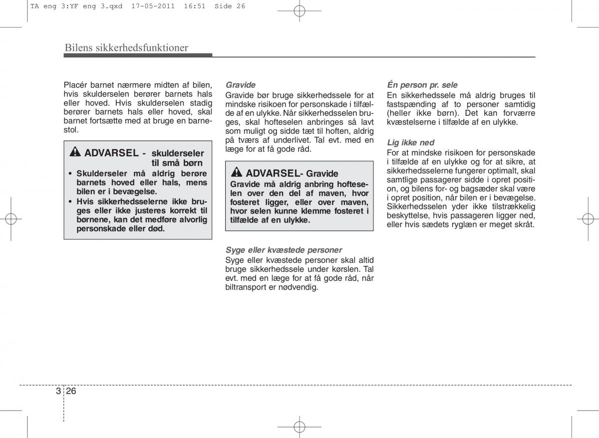 KIA Picanto II 2 Bilens instruktionsbog / page 40