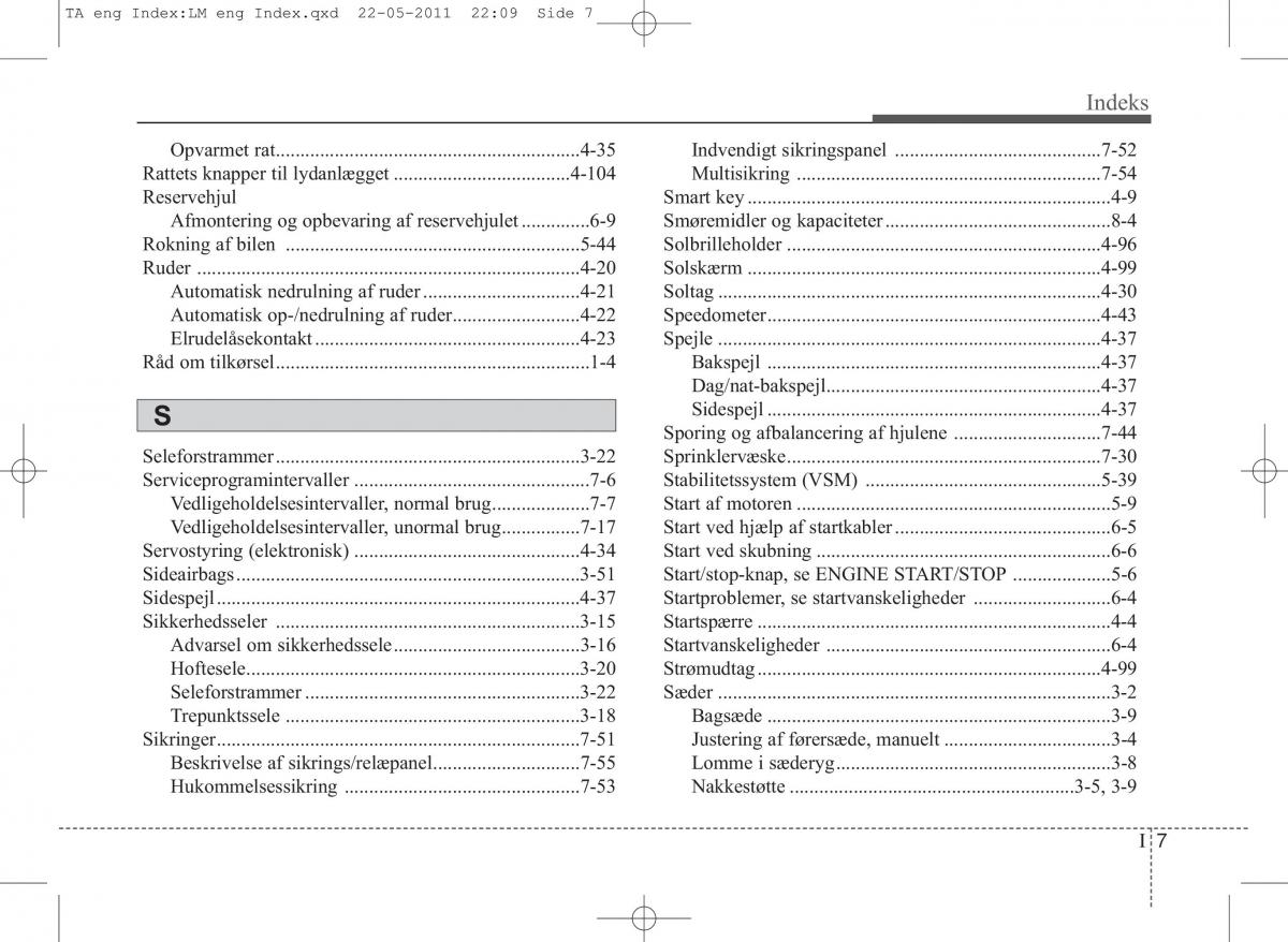 KIA Picanto II 2 Bilens instruktionsbog / page 419