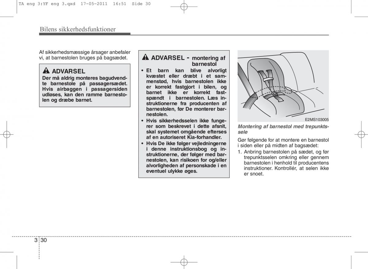 KIA Picanto II 2 Bilens instruktionsbog / page 44