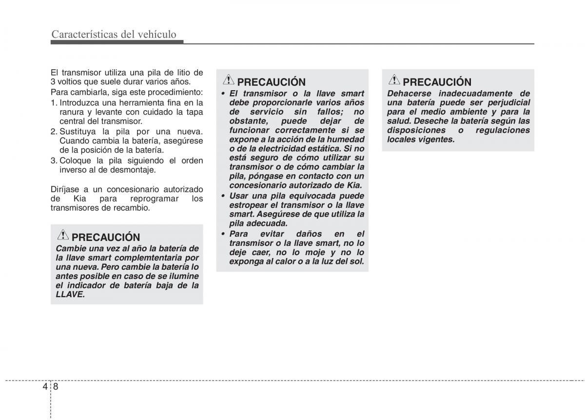 KIA Picanto II 2 manual del propietario / page 85