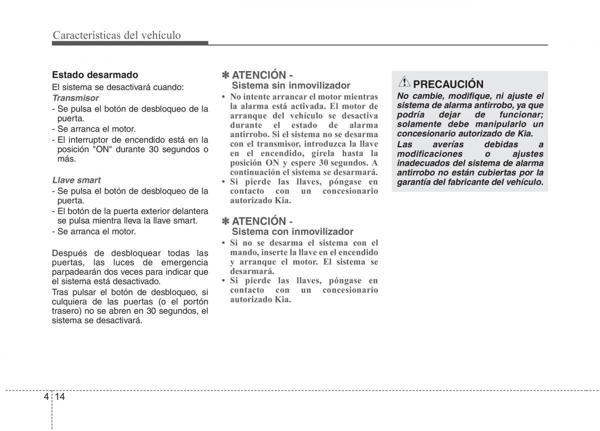 KIA Picanto II 2 manual del propietario / page 91