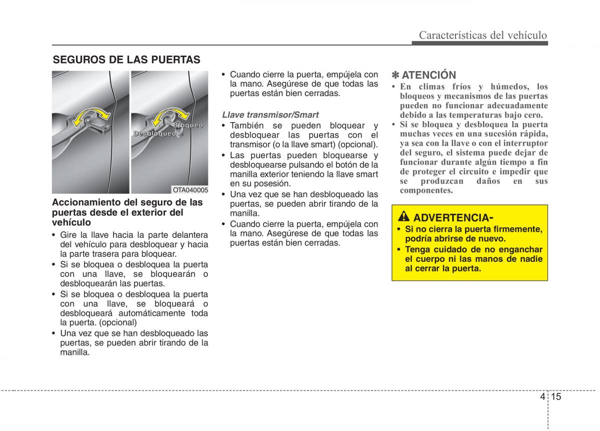 KIA Picanto II 2 manual del propietario / page 92