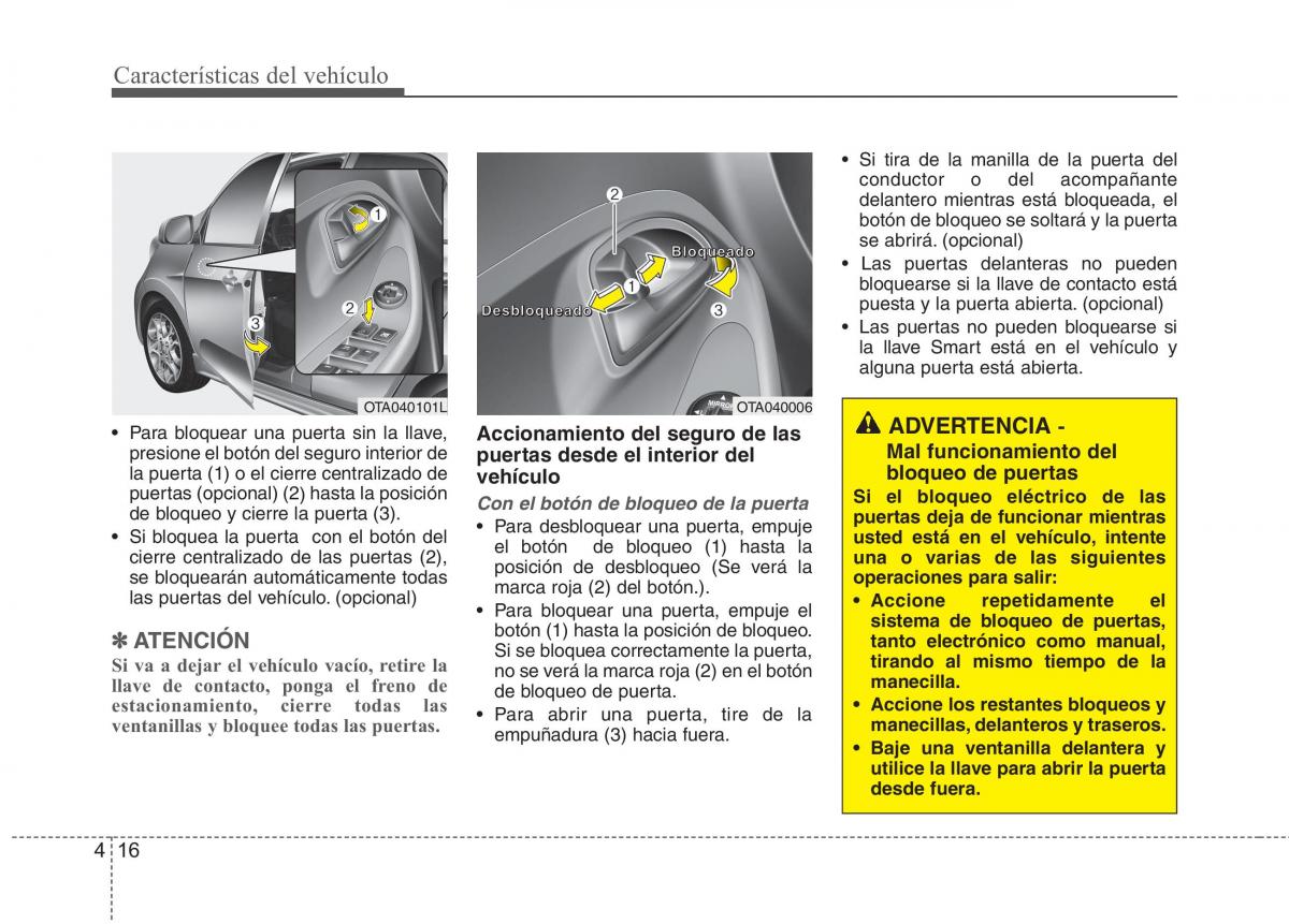 KIA Picanto II 2 manual del propietario / page 93