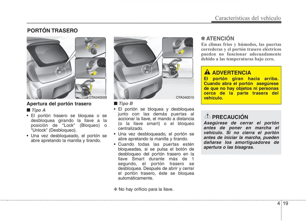 KIA Picanto II 2 manual del propietario / page 96