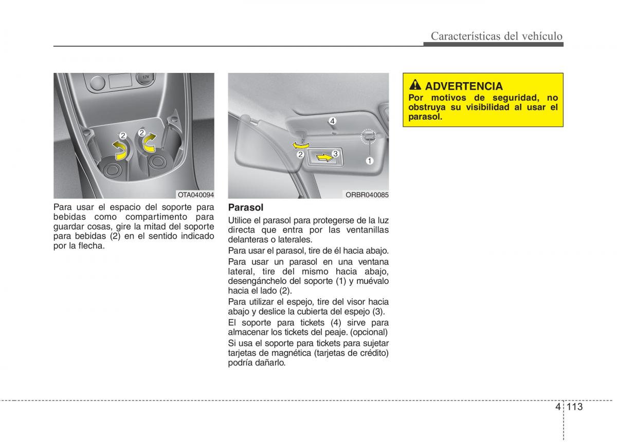 KIA Picanto II 2 manual del propietario / page 190