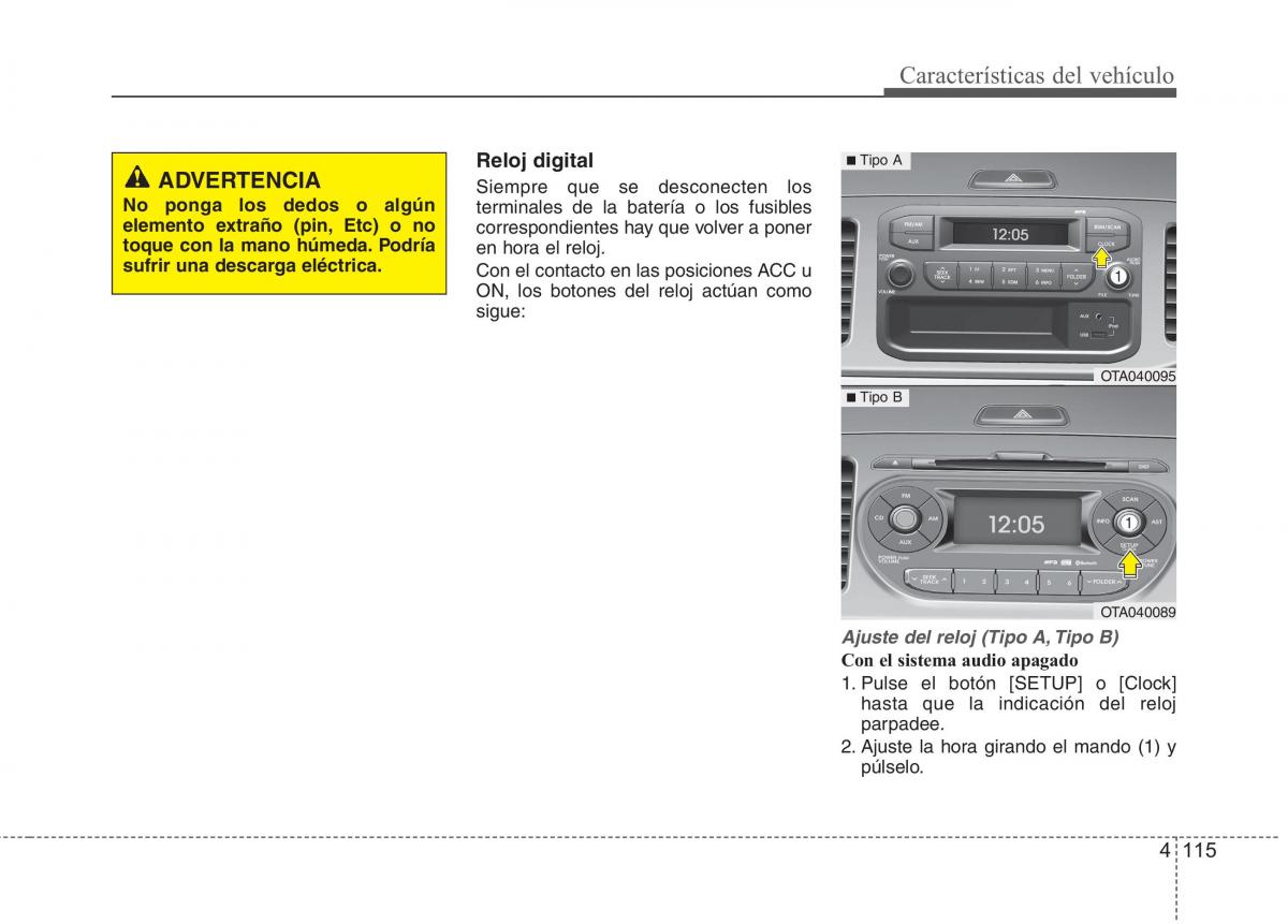 KIA Picanto II 2 manual del propietario / page 192