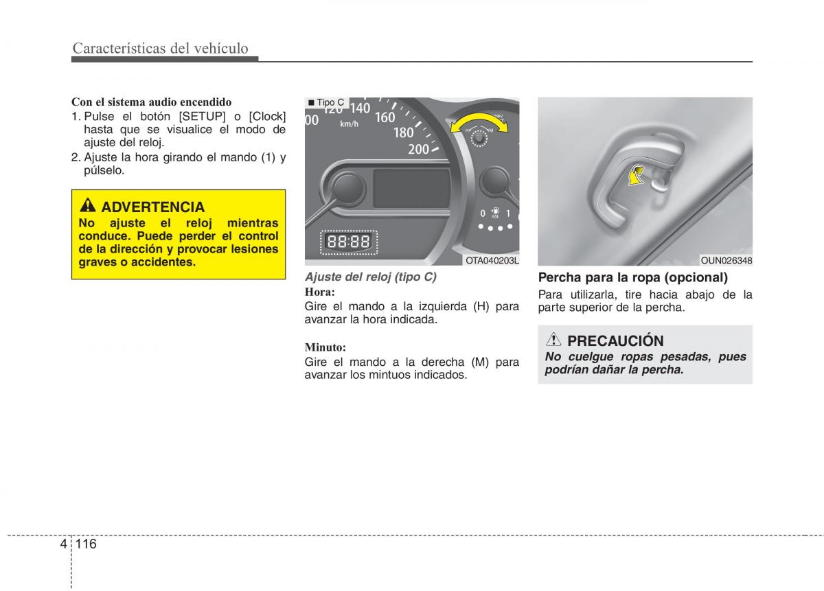 KIA Picanto II 2 manual del propietario / page 193