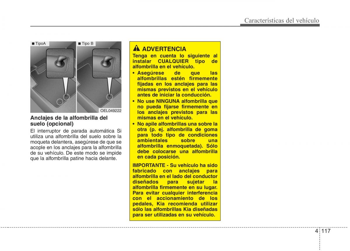 KIA Picanto II 2 manual del propietario / page 194