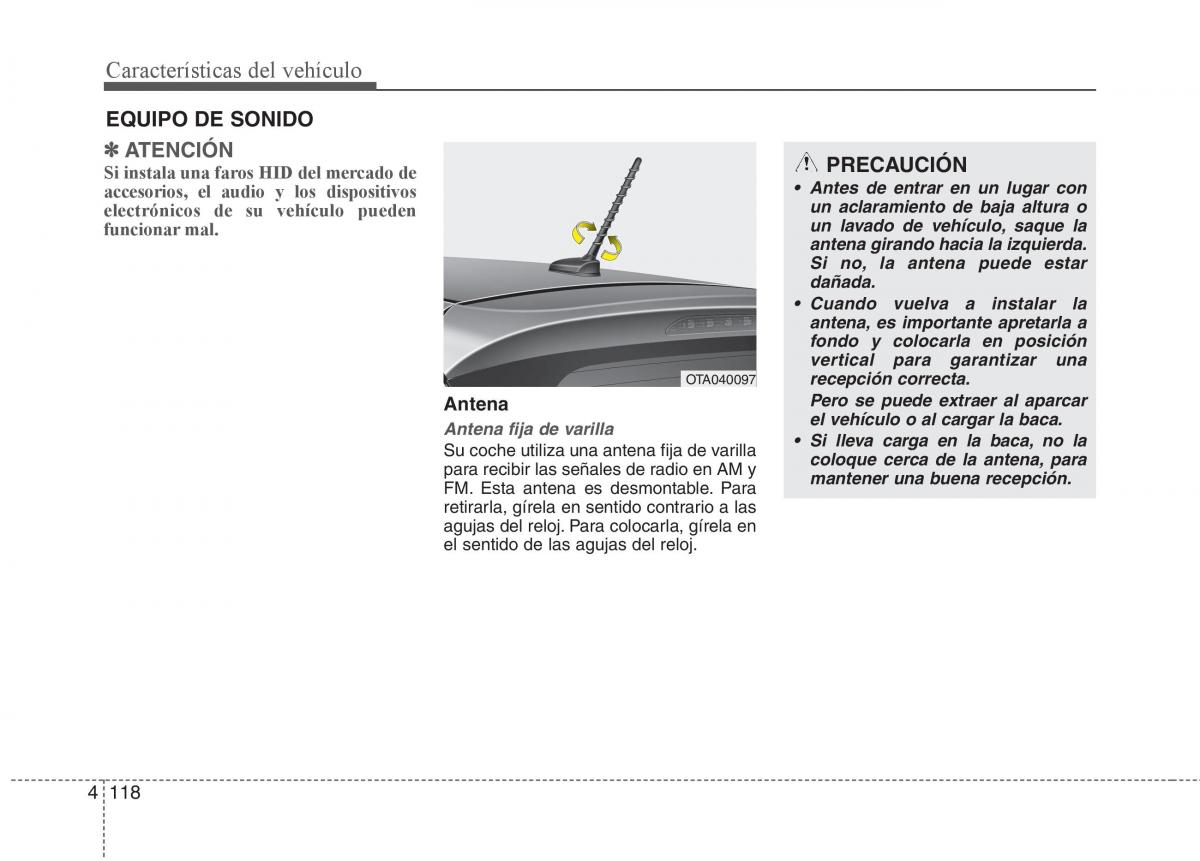 KIA Picanto II 2 manual del propietario / page 195