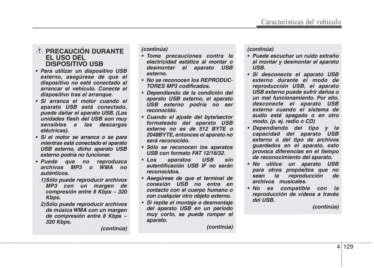 KIA Picanto II 2 manual del propietario / page 206