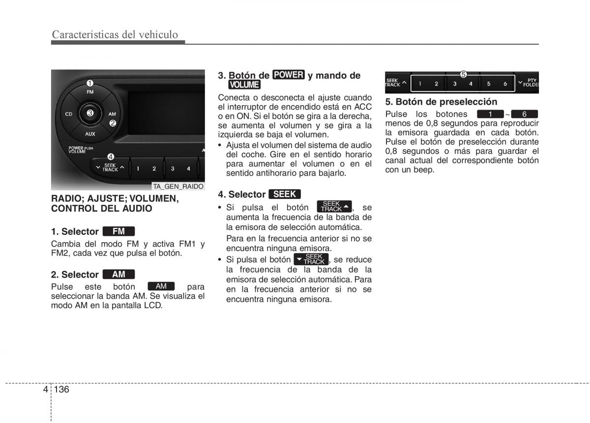 KIA Picanto II 2 manual del propietario / page 213