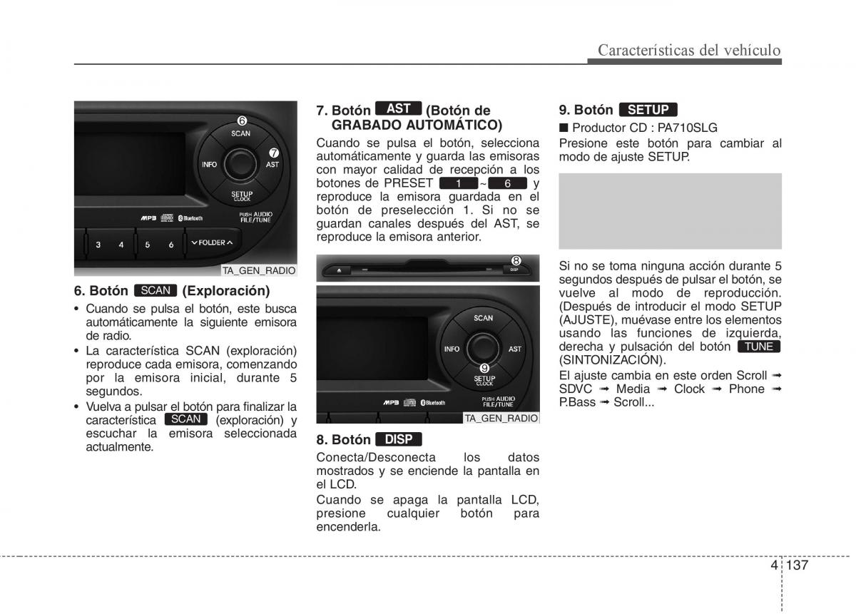 KIA Picanto II 2 manual del propietario / page 214