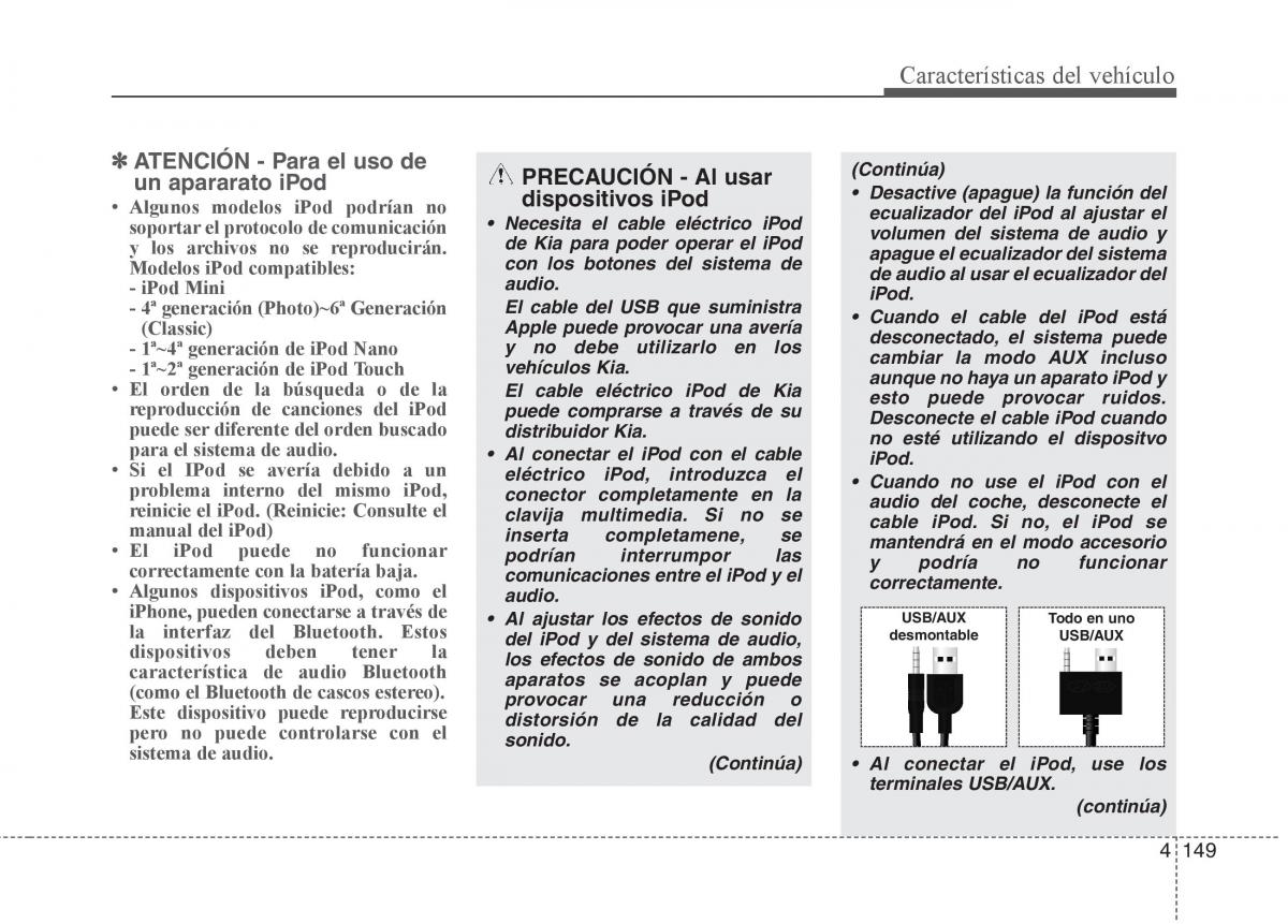 KIA Picanto II 2 manual del propietario / page 226