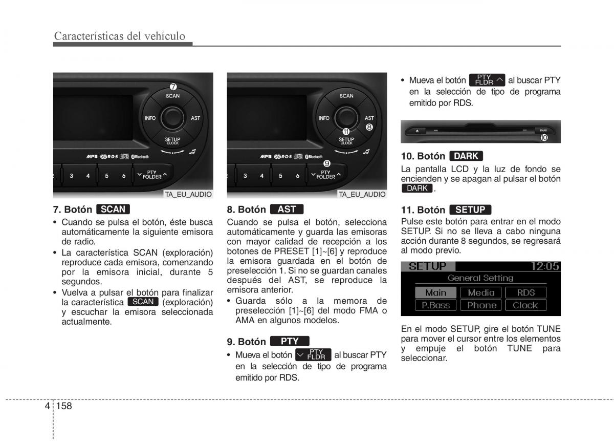 KIA Picanto II 2 manual del propietario / page 235