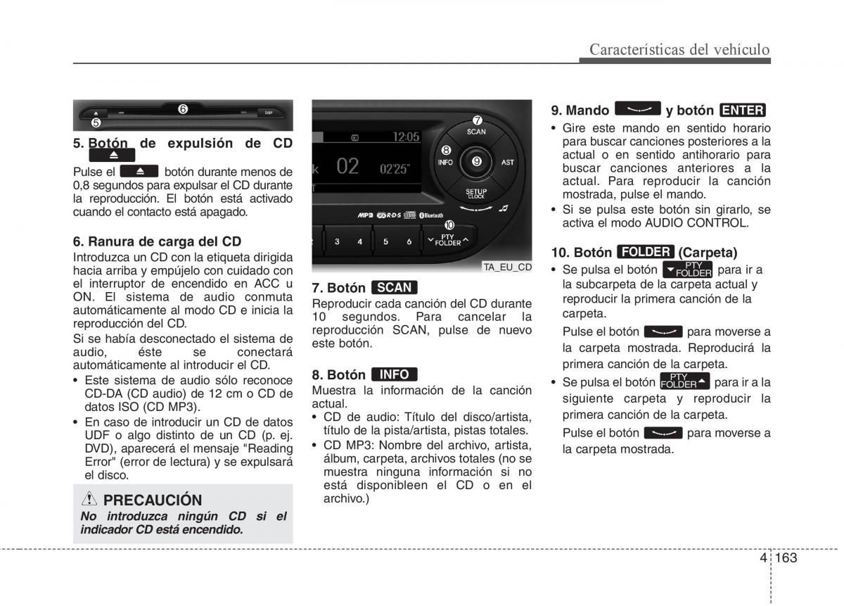 KIA Picanto II 2 manual del propietario / page 240