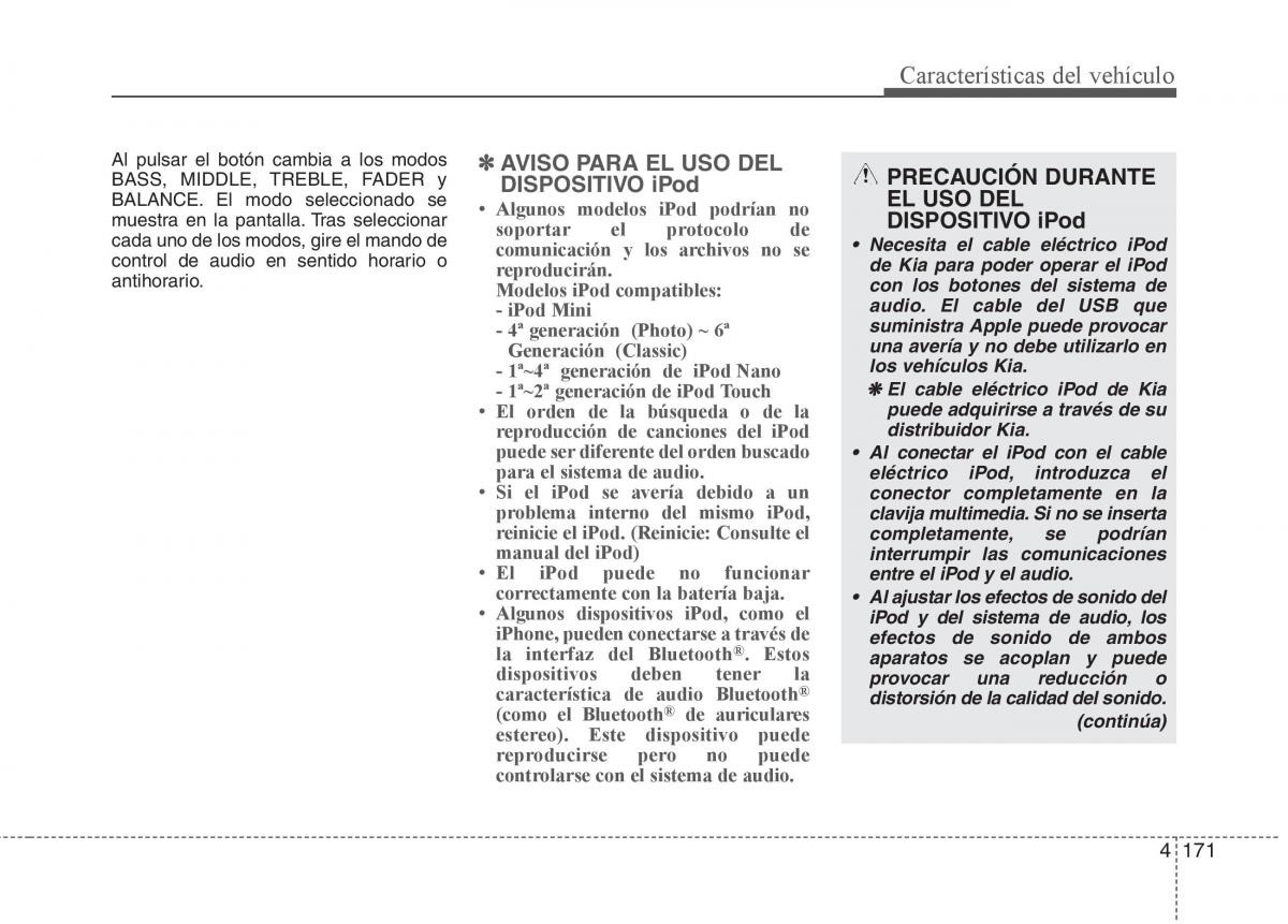 KIA Picanto II 2 manual del propietario / page 248