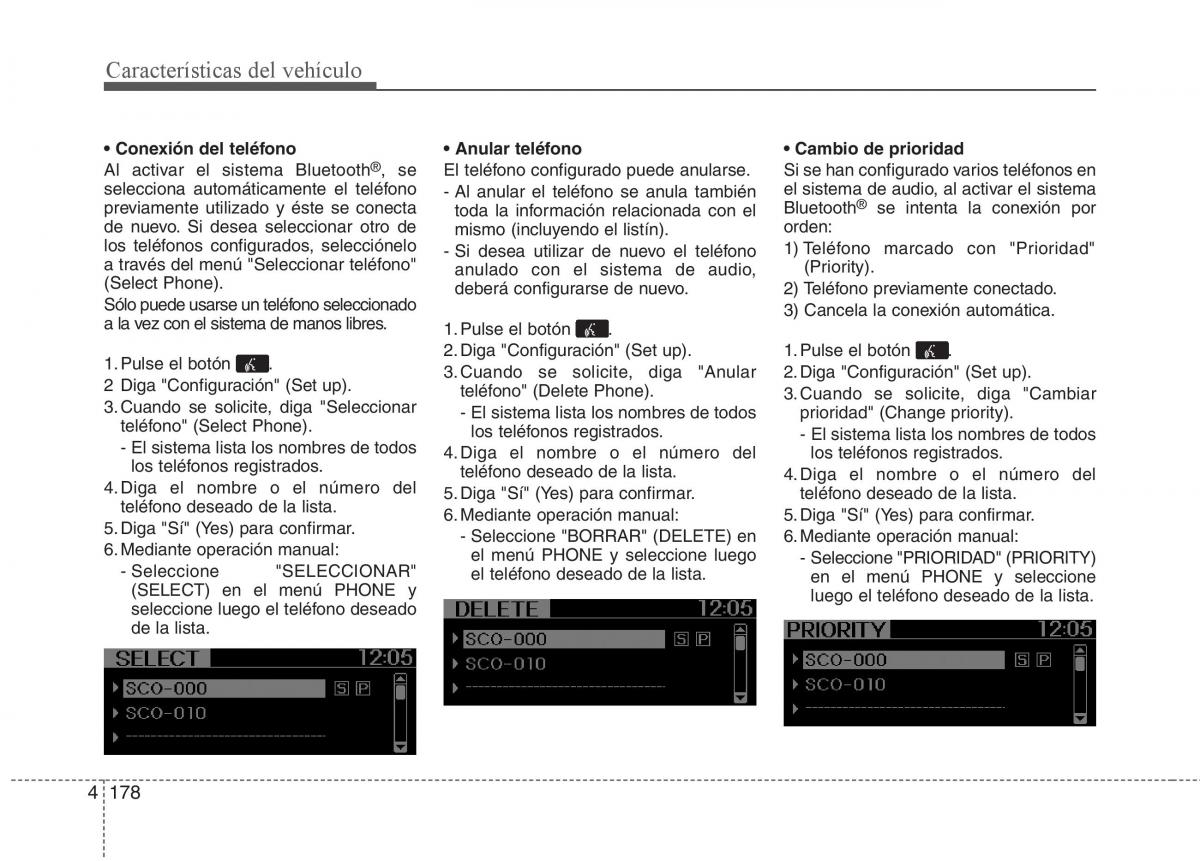 KIA Picanto II 2 manual del propietario / page 255