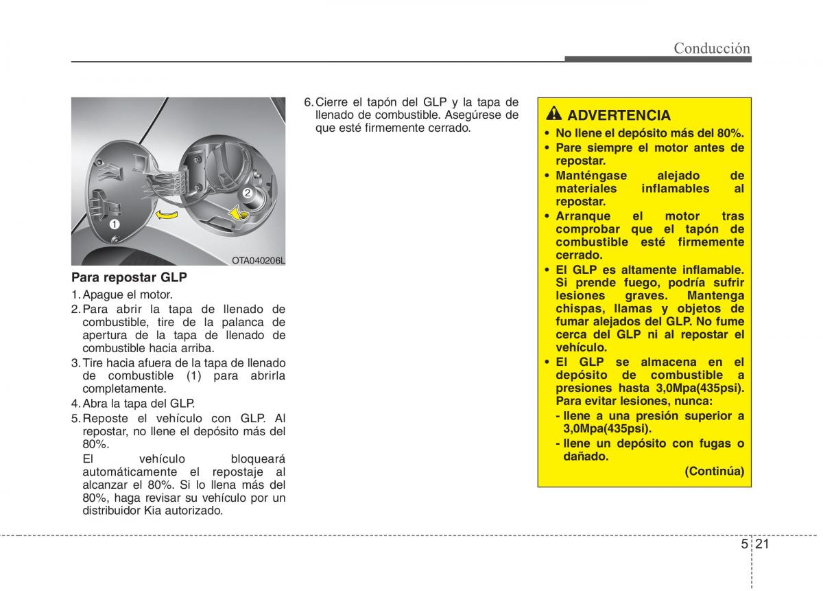 KIA Picanto II 2 manual del propietario / page 282