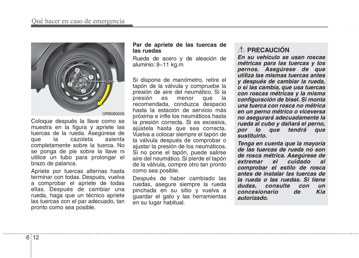 KIA Picanto II 2 manual del propietario / page 340